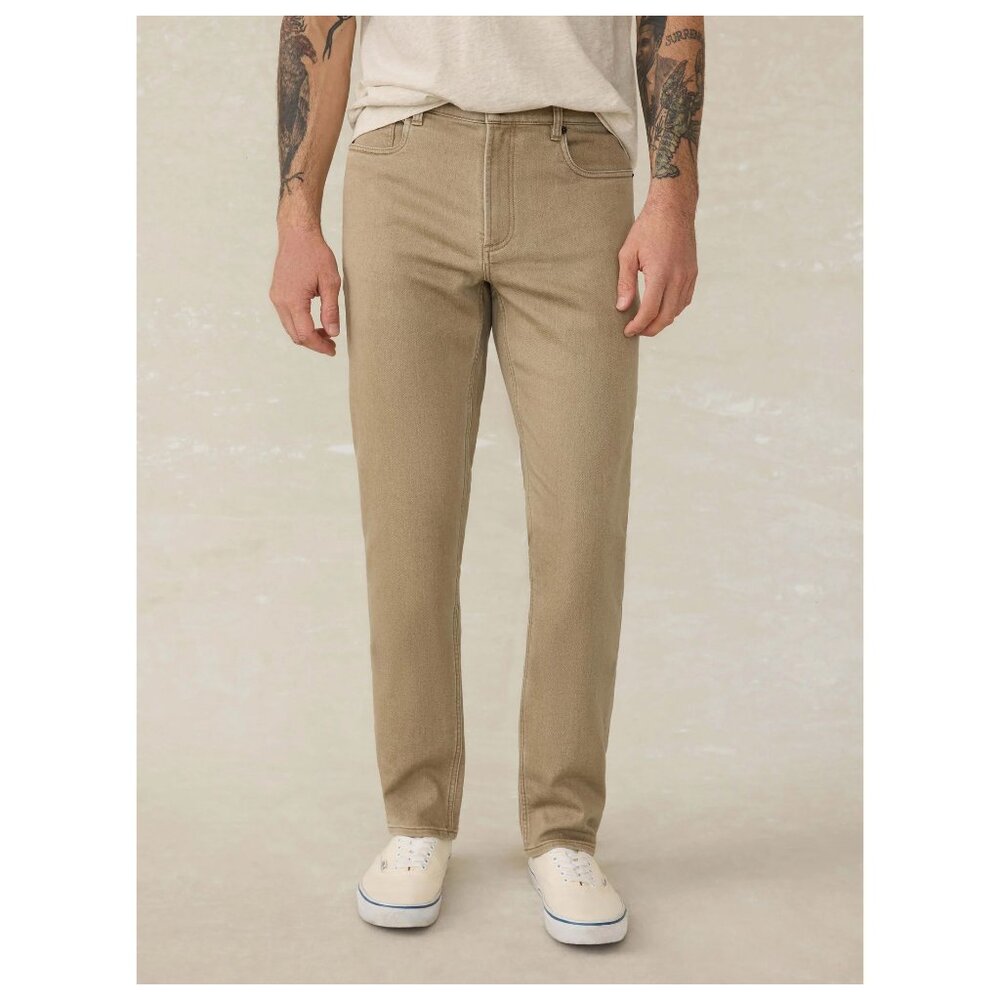 Faherty Men's Stretch Terry 5-Pocket Pant - Desert Khaki 31x32